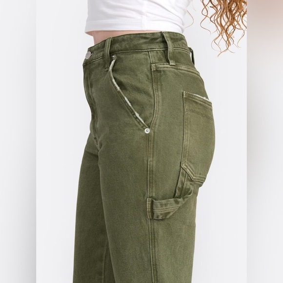 Seven7 7.7 Olive Green Carpenter Mid-Rise Jeans size 29 - Picture 13 of 15